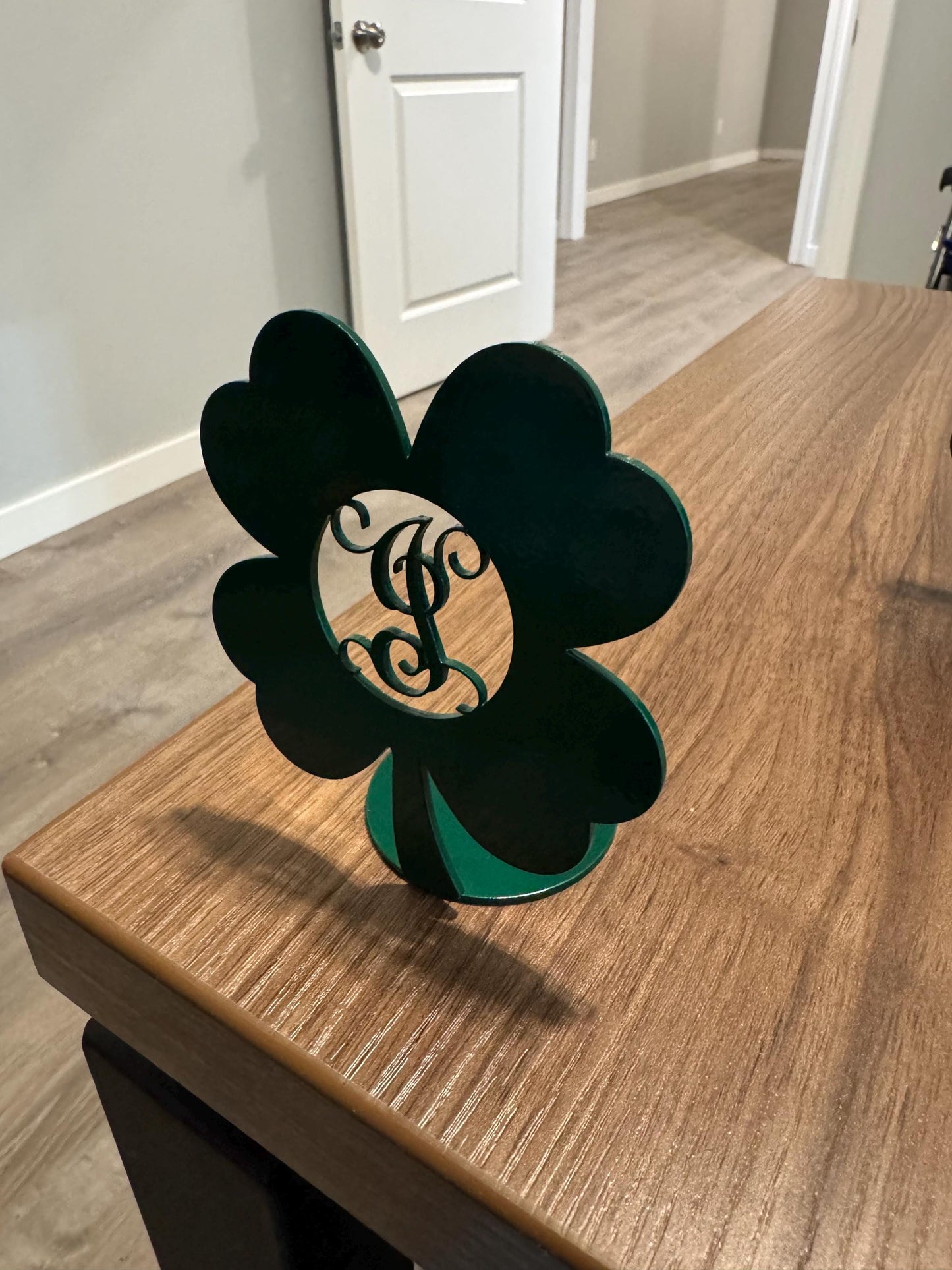 Monogram Shamrock Desk Decor