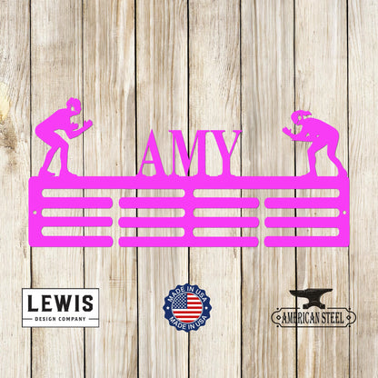 Female Wrestling Custom Name Medal Hanger
