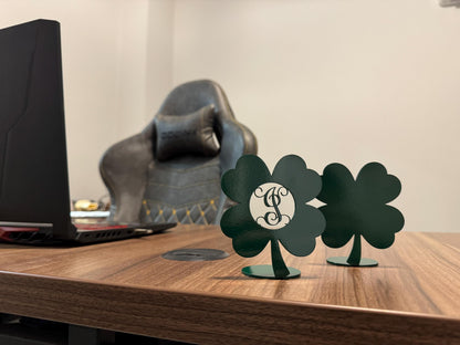 Monogram Shamrock Desk Decor