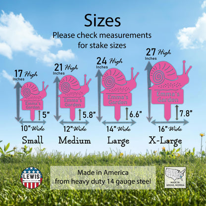 Lewis Design Custom Snail Metal Garden Sign