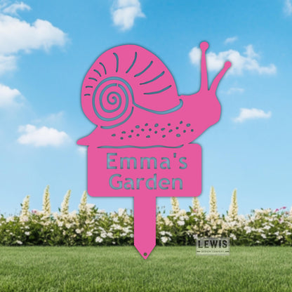Lewis Design Custom Snail Metal Garden Sign