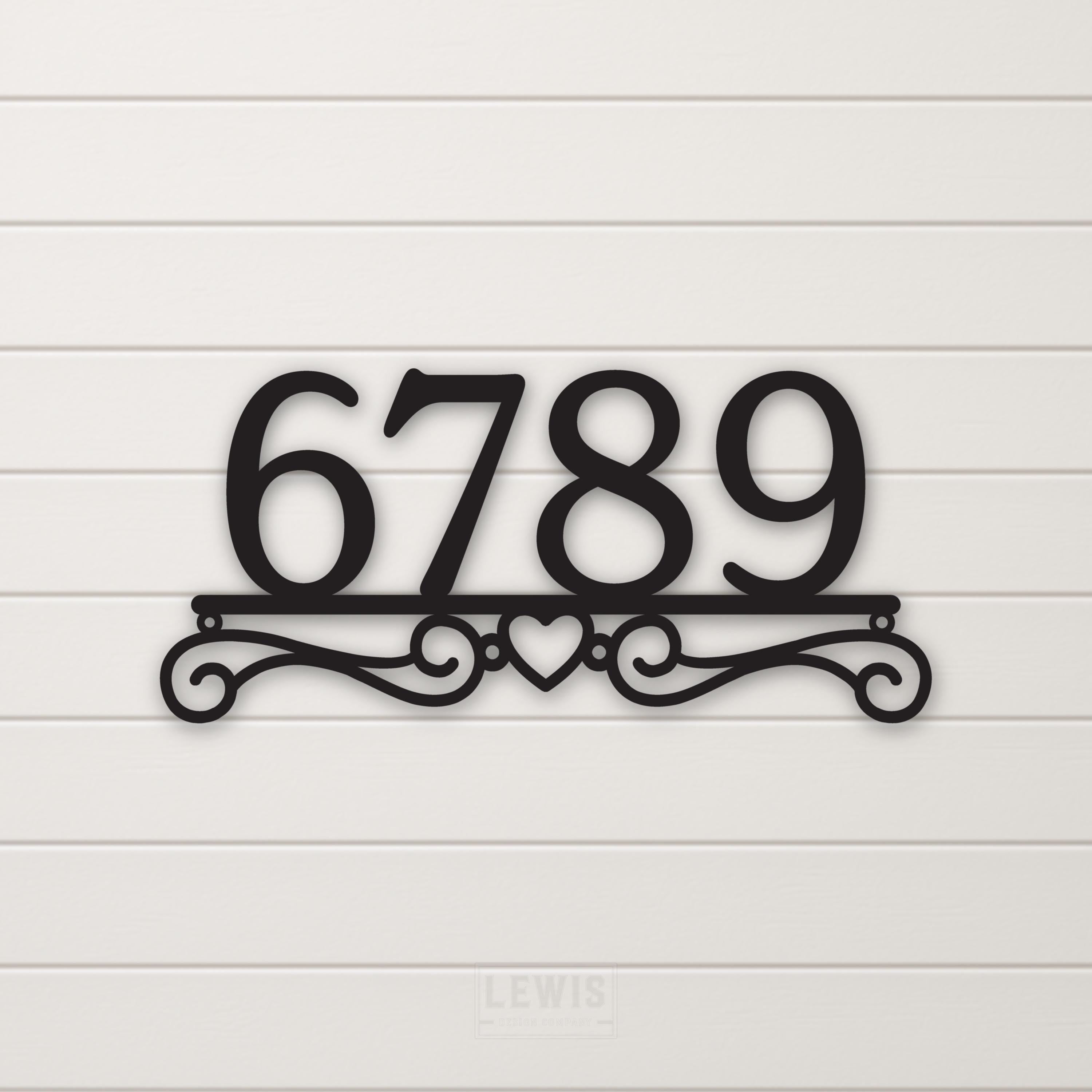 Custom Metal Address Signs & House Numbers | 14-Ga Steel – Lewis Design ...
