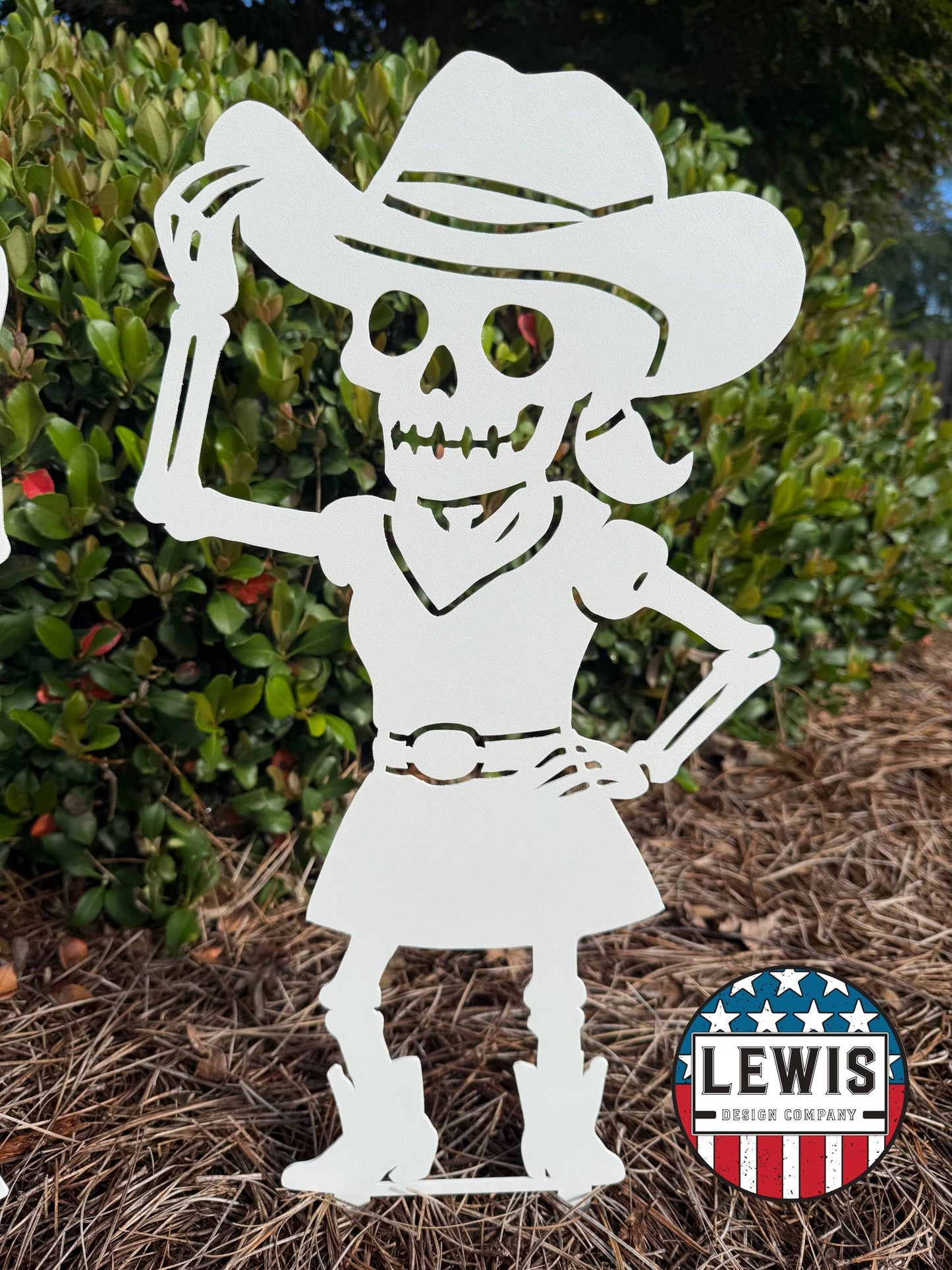 Cowboy & Cowgirl Skeleton Yard Stakes