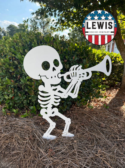 Halloween Skeleton Band Yard Stakes
