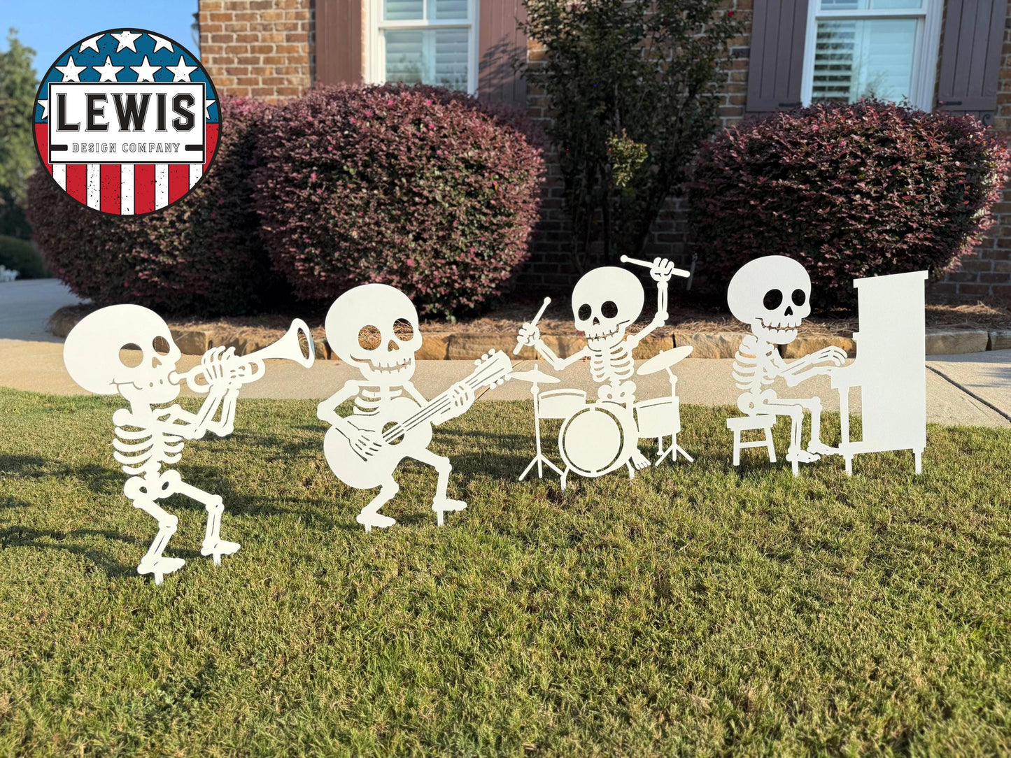 Halloween Skeleton Band Yard Stakes