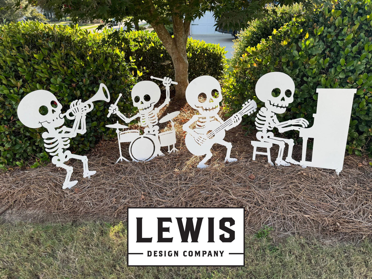 Halloween Skeleton Band Yard Stakes