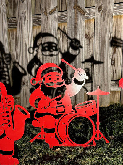 Santa Band Christmas Yard Signs