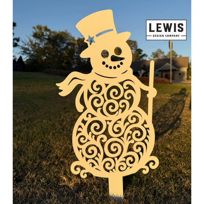 Christmas Snowman Yard Stake