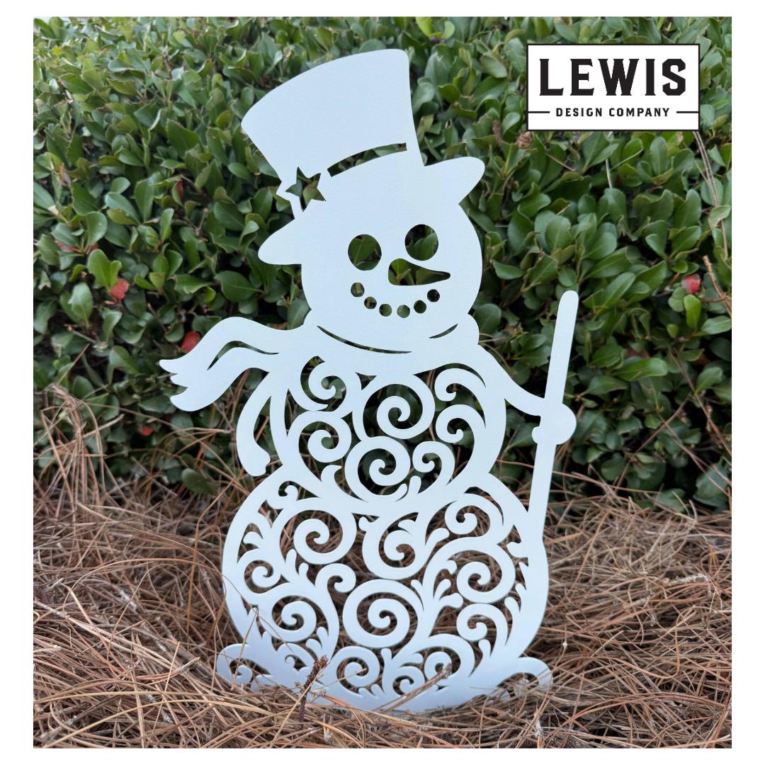 Christmas Snowman Yard Stake