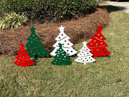 Christmas Tree Yard Stakes