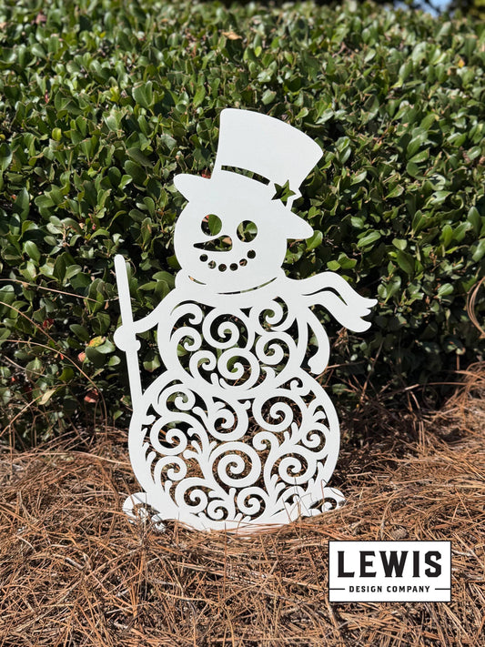 Christmas Snowman Yard Stake