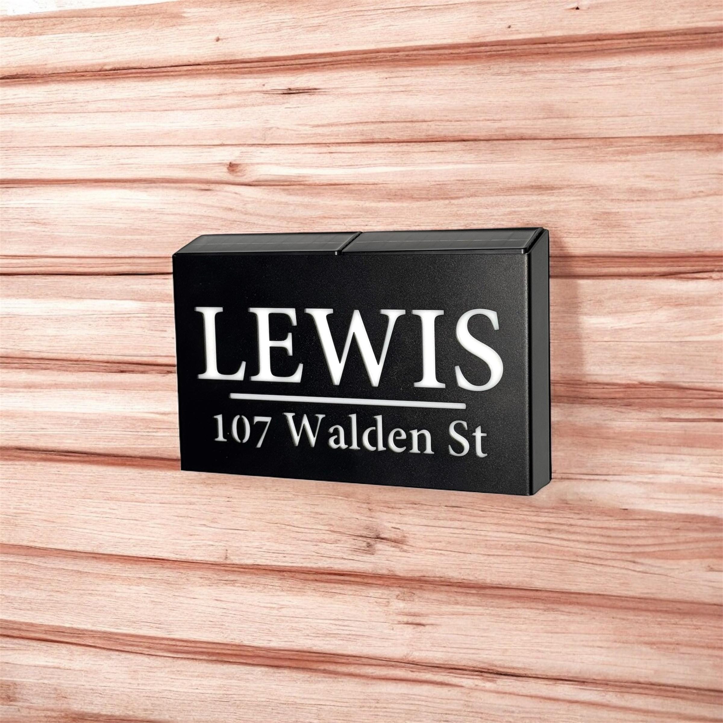Illuminated Metal Welcome Sign, Custom Solar-Powered Wall Sign with Ba ...