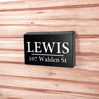 Illuminated Metal Welcome Sign, Custom Solar-Powered Wall Sign with Backlight