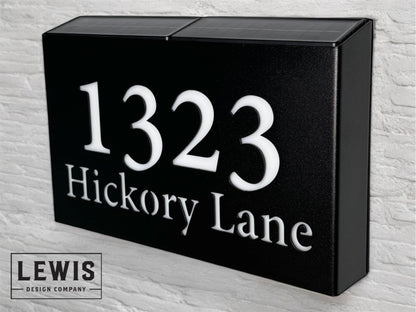 Illuminated Metal Welcome Sign, Custom Solar-Powered Wall Sign with Backlight