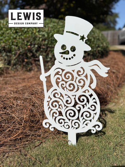 Christmas Snowman Yard Stake
