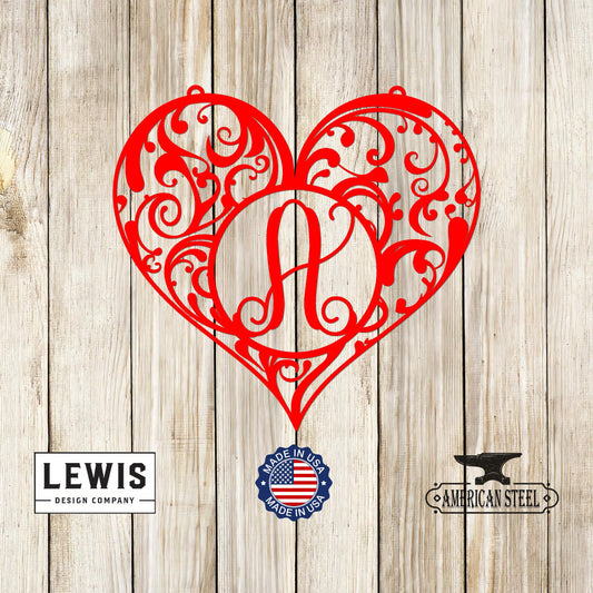 Heart Monogram Decorative Door Hanger