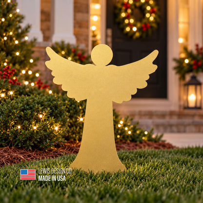 Angel Metal Yard Stake – Metal Holiday Art  – Handmade Christmas Decoration