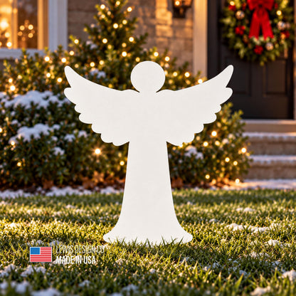 Angel Metal Yard Stake – Metal Holiday Art  – Handmade Christmas Decoration
