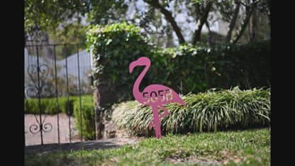 Flamingo Custom Address Sign | Metal Sign | Beach Sign | Beach Address | Address Sign | Pool Sign | Housewarming Gift | Beach Gift | Beach H