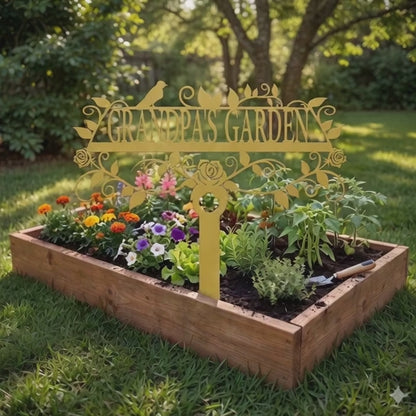 Custom Rose Garden Sign | Personalized Outdoor Yard Decor