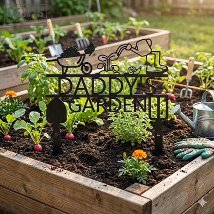 Custom Metal Garden Sign | Personalized Outdoor Garden Stake Sign
