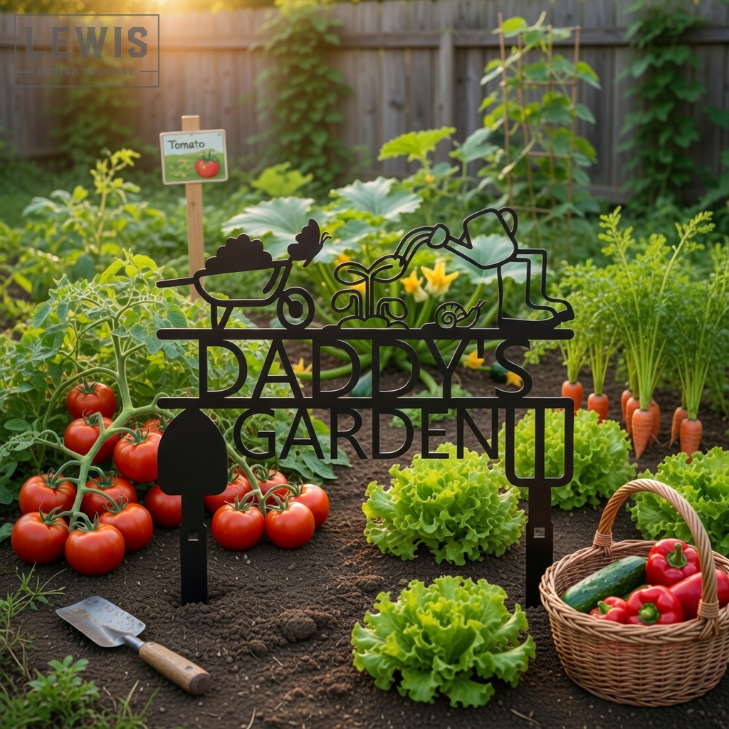 Custom Metal Garden Sign | Personalized Outdoor Garden Stake Sign