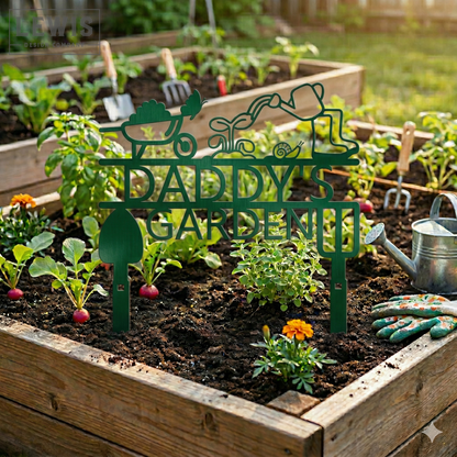 Custom Metal Garden Sign | Personalized Outdoor Garden Stake Sign