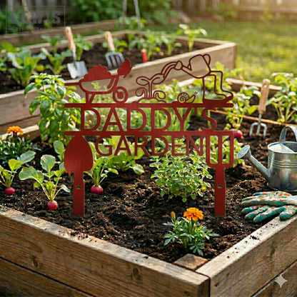 Custom Metal Garden Sign | Personalized Outdoor Garden Stake Sign