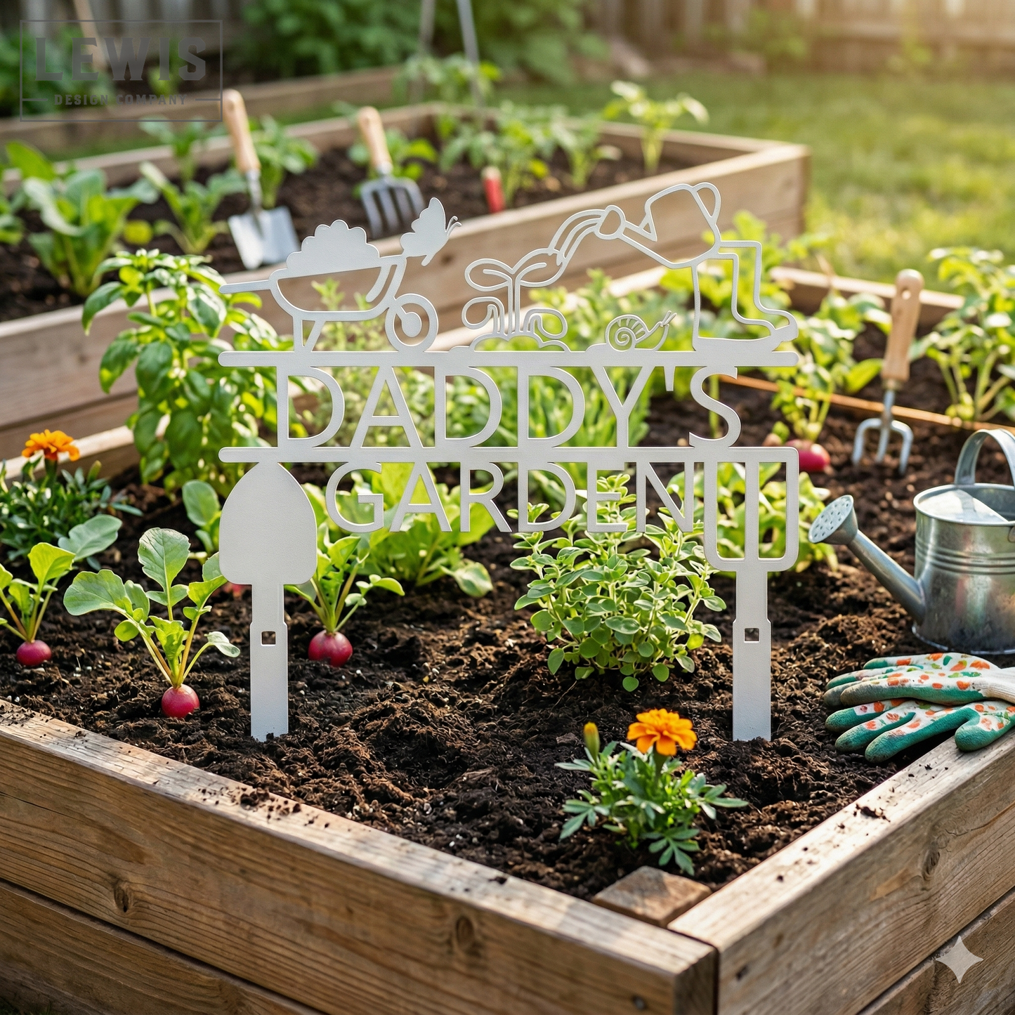 Custom Metal Garden Sign | Personalized Outdoor Garden Stake Sign