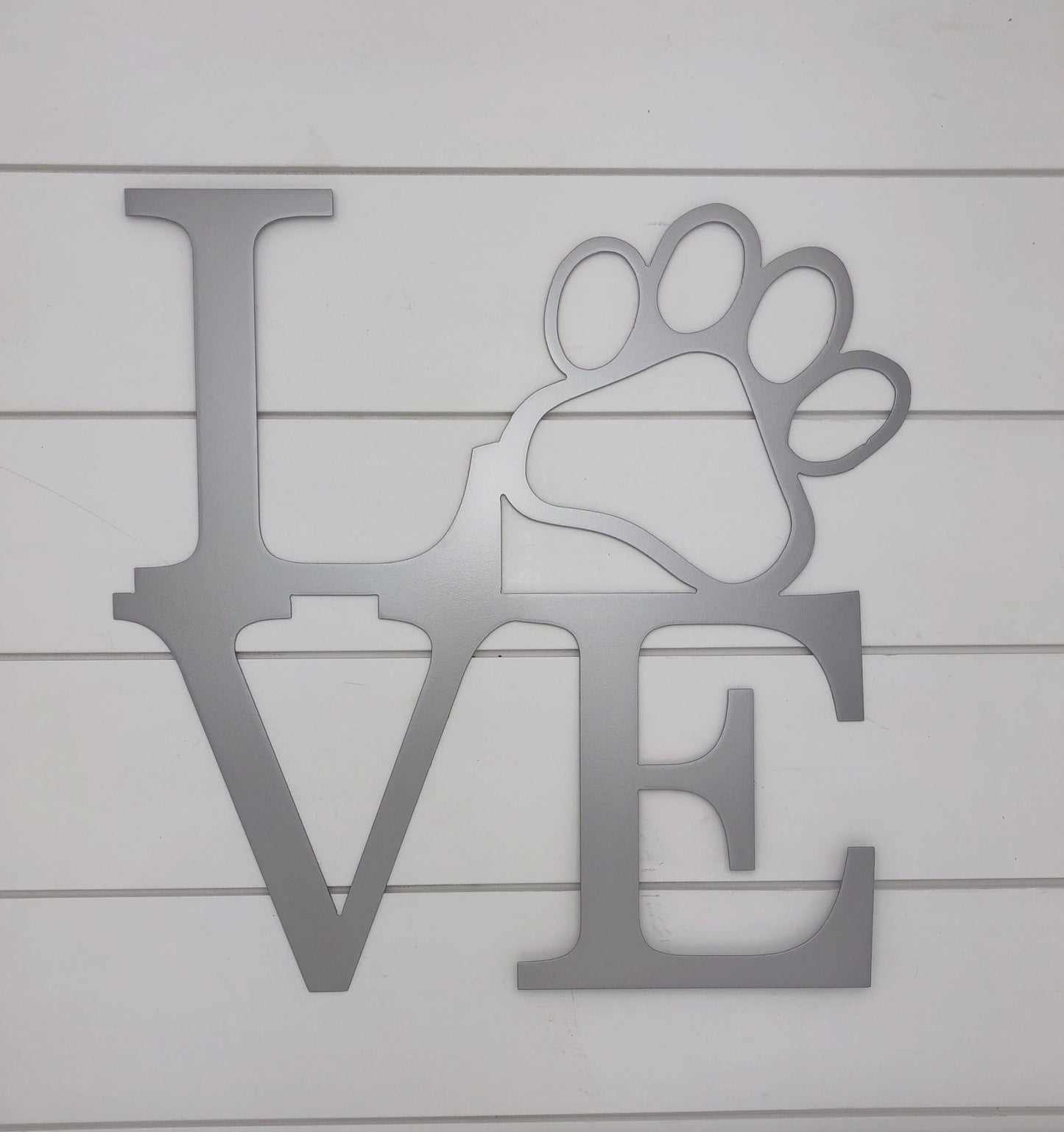 Dog Love Paw Metal Sign, Dog Sign, Dog Gift, Pet Gift, Dog Decor, Pet Decor, Dog Love