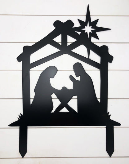 Nativity Metal Yard Sign, Nativity Set, Nativity Scene, Manger Scene, Outdoor Christmas Decor, Christmas Yard Decor, Christian Christmas