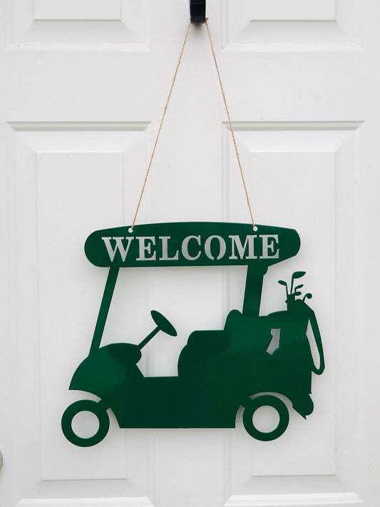 Golf Cart Welcome Sign, Golf Cart Sign, Golf Sign, Golfing, Golf Decor, Golf Cart, Welcome Sign