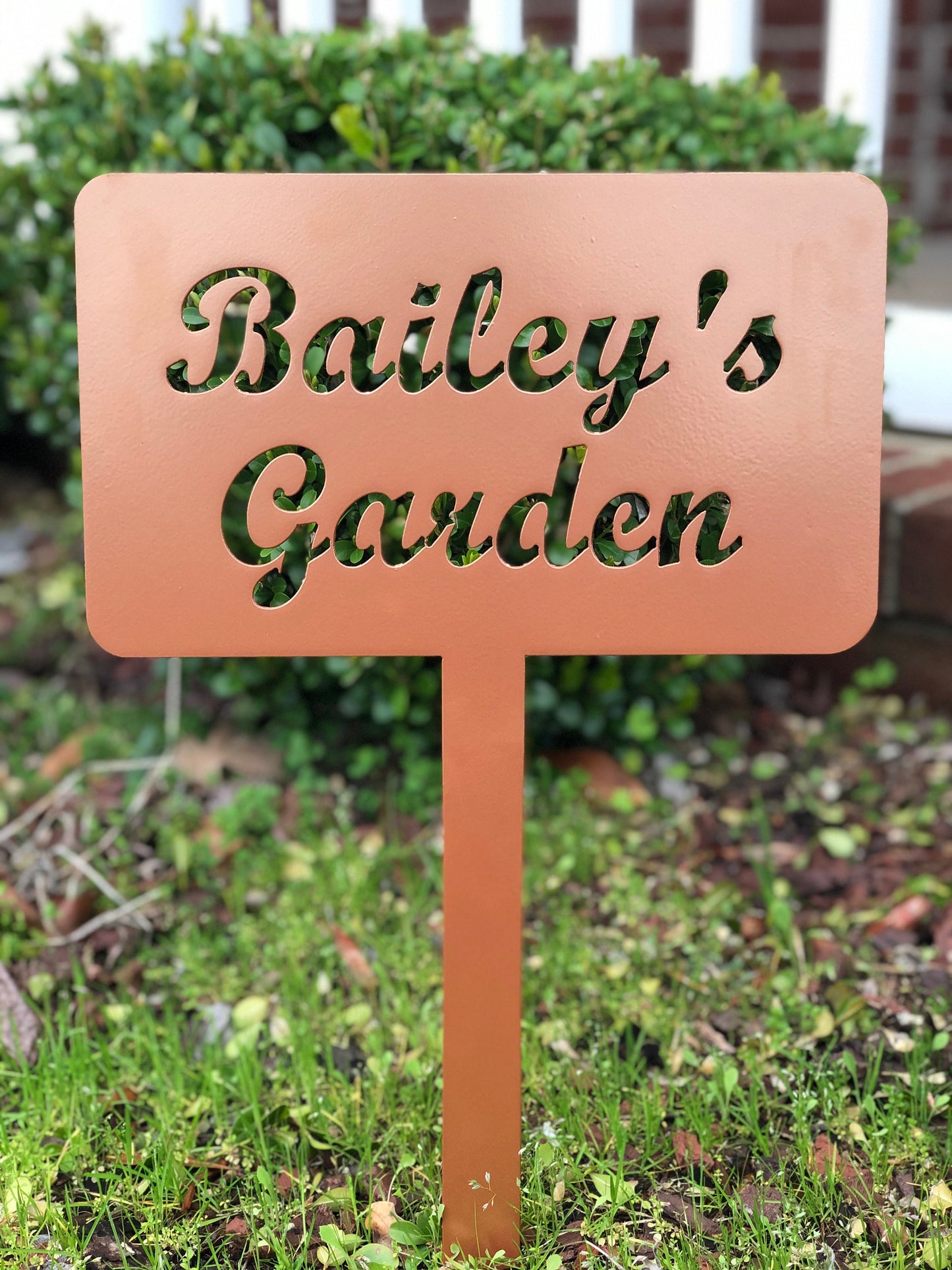 Custom Garden Sign, Personalized Garden Sign, Garden, Garden Stake, Garden Art, Metal Yard Art, Outdoor Sign, Outdoor patio