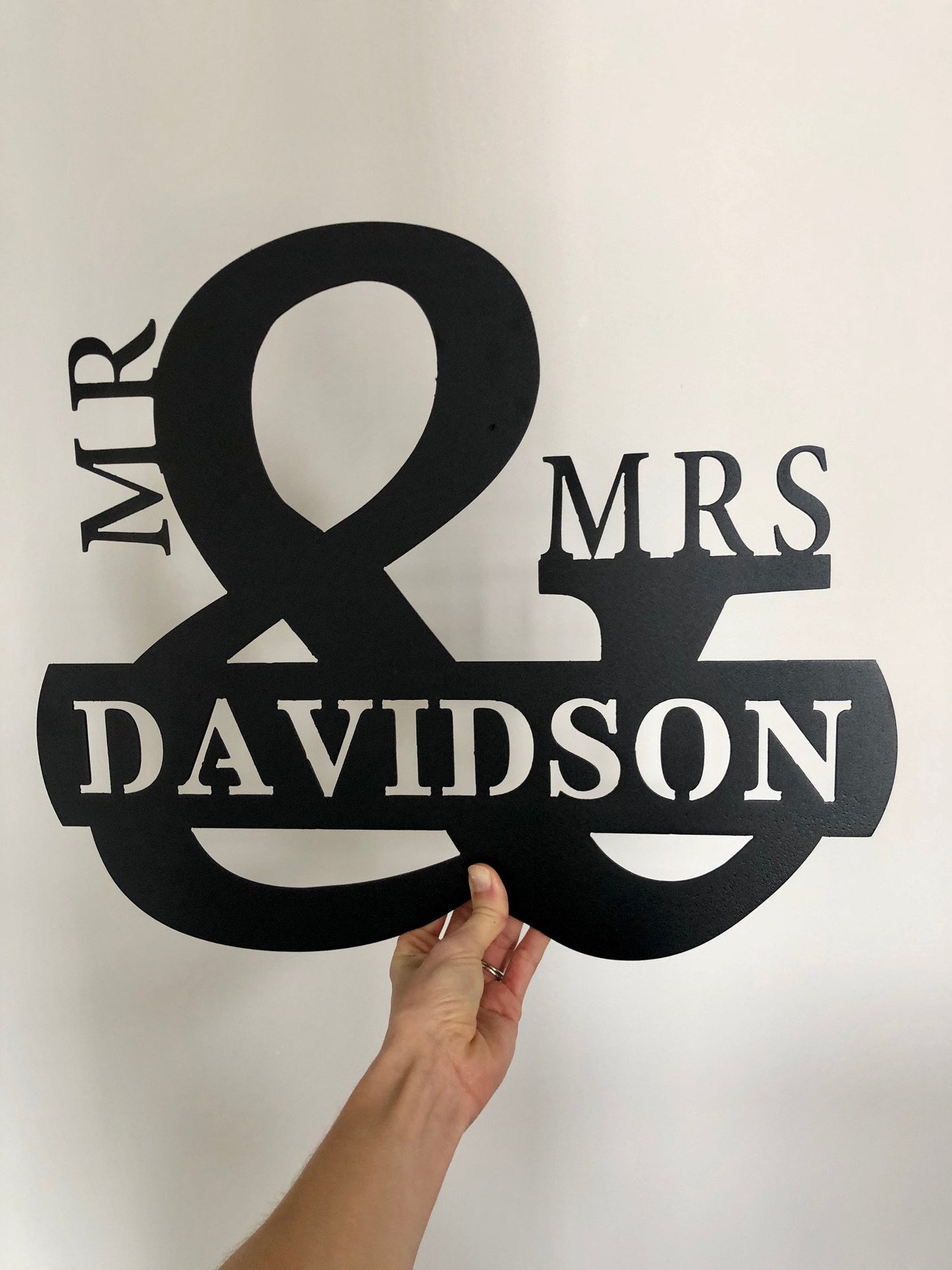 Mr and Mrs Sign, Personalized Established Sign, Metal Family Name Sign, Last Name Sign, Wedding Gift, Custom Anniversary Gift, Newlywed Gift