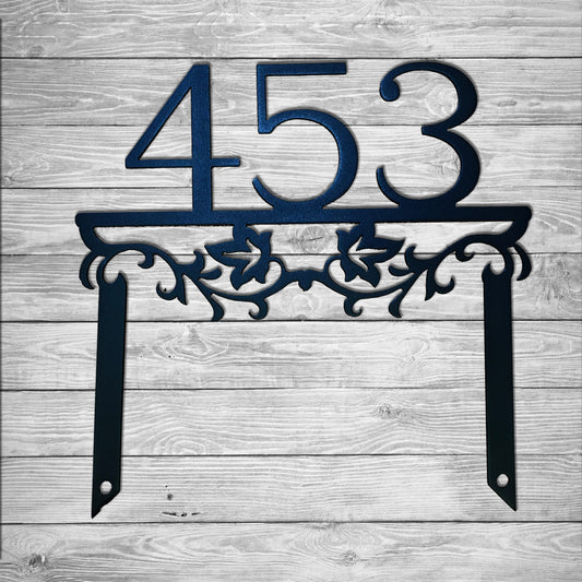 House Number Metal Sign, Home Address Sign, Custom Address Sign, Address Sign, Decorative Address Sign, Patio decor