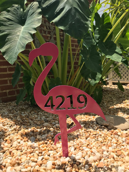 Flamingo Custom Address Sign, Metal Sign, Beach Sign, Beach Address, Address Sign, Pool Sign, Housewarming Gift, Beach Gift, Beach House
