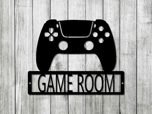 Game Room Monogram Steel Sign, Video Game Controller, Online Gaming, Game Room Decor, Video Game Sign, Custom Metal Sign, Gamer Sign