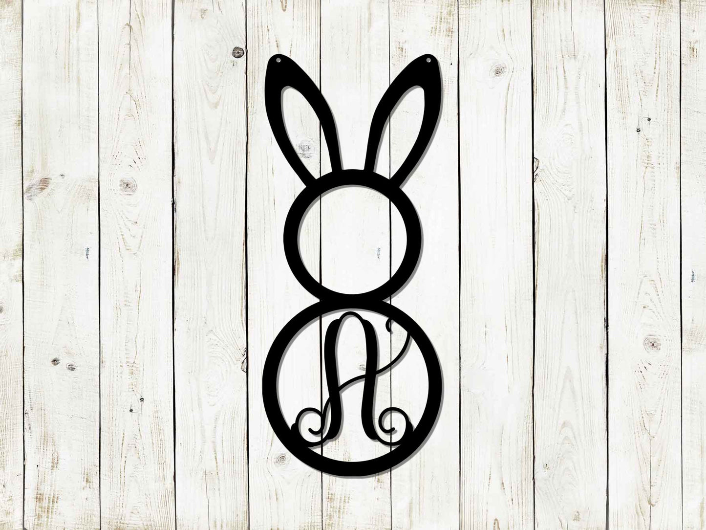 Easter Door Hanger Monogram Metal Sign, Easter Door Hanger, Easter Decor, Easter Wreath, Bunny, Spring Door Hanger, Spring Wreath