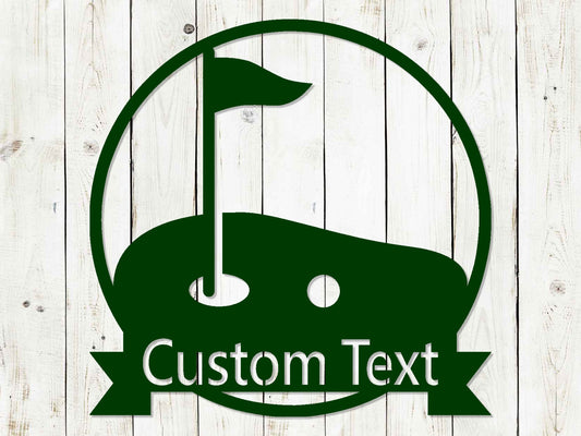Golf Hole Monogram Steel Sign, Custom Sign, Monogram Sign, Wedding Gift, Fathers Day Gift, Golfing, Golfer, Golf