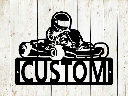 Go Kart Custom Name Sign, Go Kart Sign, Go Cart Sign, Kart, Cart, Go Cart,  Sports Sign, Custom Metal Sign, Metal Sign, Racing Sign, Karting