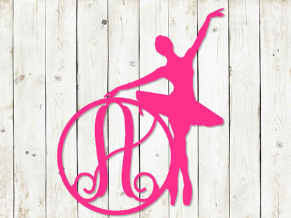 Ballerina Dancer Monogram Sign, Ballet, Dance Sign, Metal Art, Metal Sign, Dance Monogram, Ballerina Monogram, Dance Class, Dancer