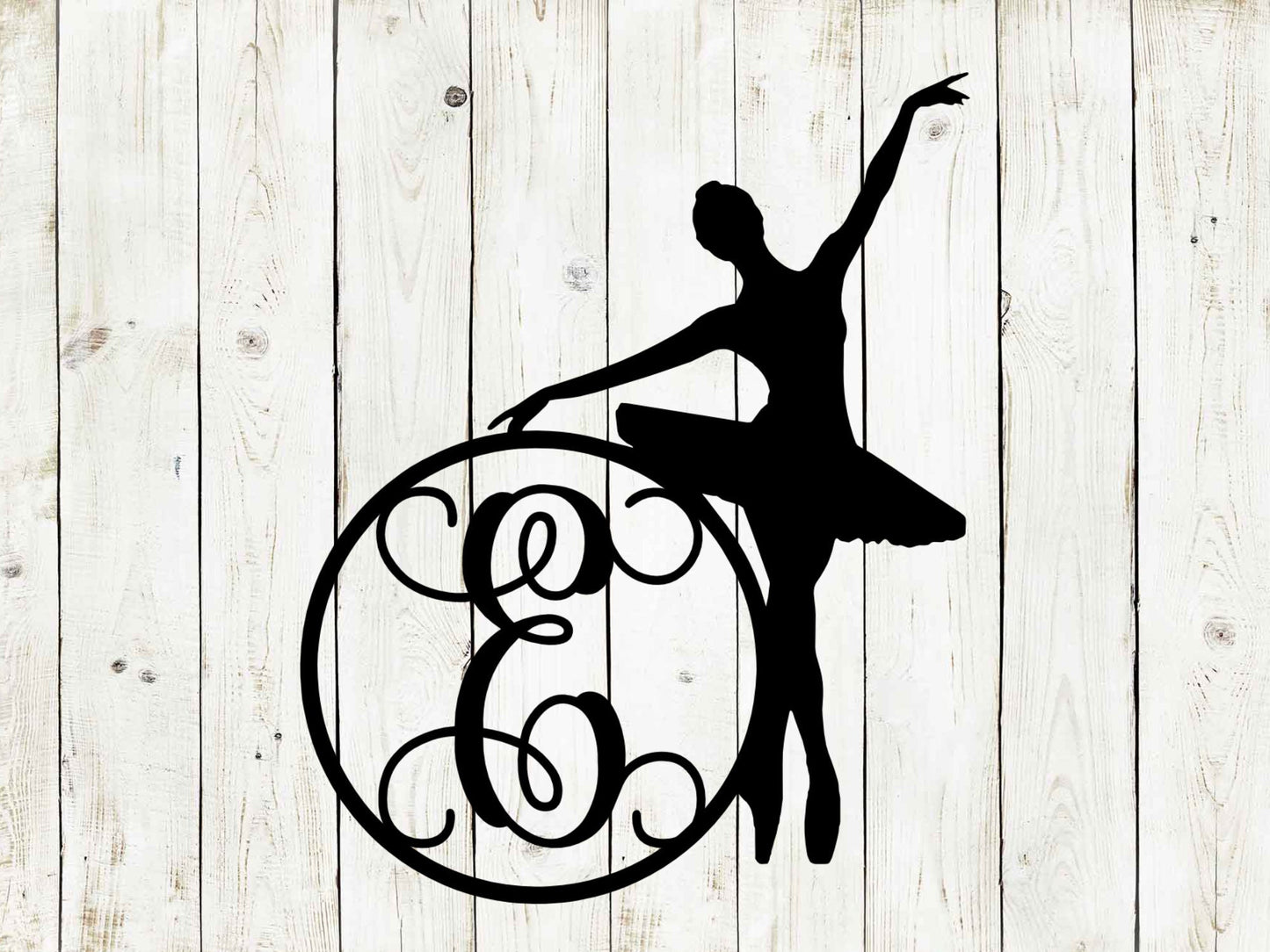 Ballerina Dancer Monogram Sign, Ballet, Dance Sign, Metal Art, Metal Sign, Dance Monogram, Ballerina Monogram, Dance Class, Dancer