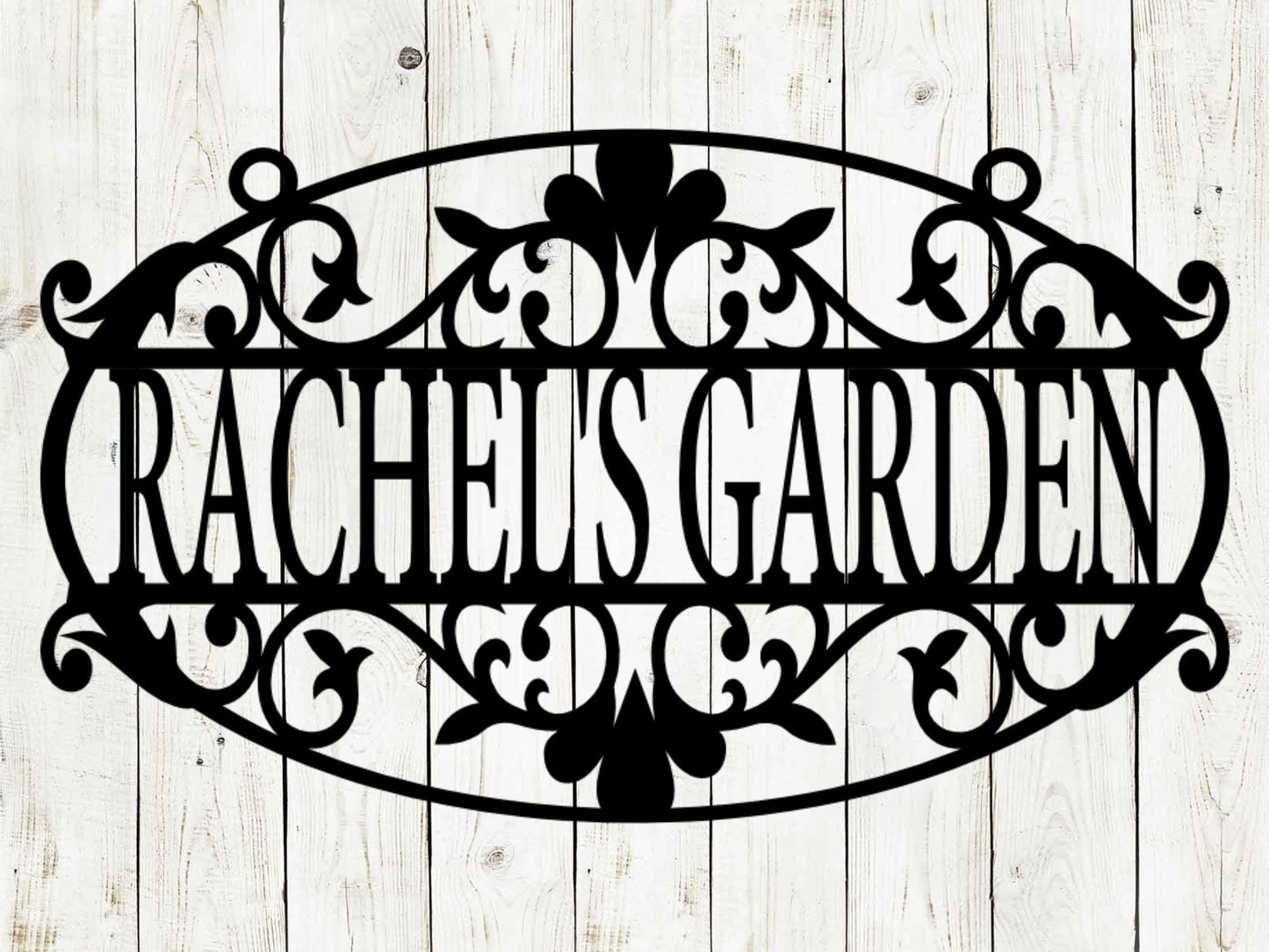 Custom Hanging Garden Sign, Garden Sign, Personalized Garden Sign, Mother’s Day, Garden Flag, Garden Art, Metal Yard Art, Outdoor patio