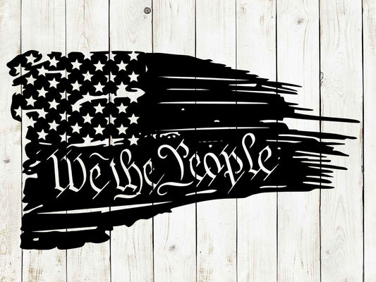We the People American Flag Decorative Metal Sign, USA, Metal Sign, America, 4th of July, Patriotic, Patriot, American Decor, American Flag