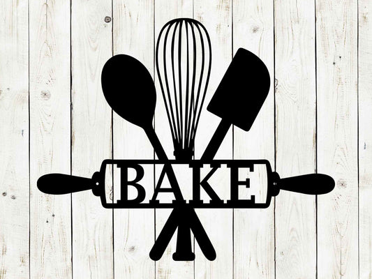 Kitchen and Baking Metal Sign, Baking, Bake, Custom Kitchen Sign, Farmhouse, Farm Kitchen, Cooking, Cooking Sign, Mothers Day, Fathers Day