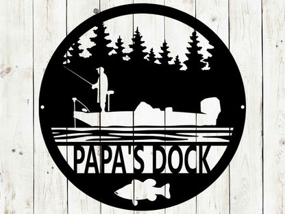 Fishing Custom Name Metal Sign, Fishing Sign, Bar Sign, Bass Fishing, Custom Fishing Sign, Man Cave, Home Bar, Game Room Sign, Fathers Day