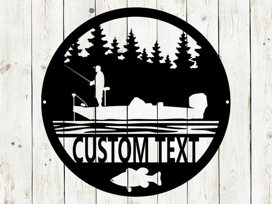 Fishing Custom Name Metal Sign, Fishing Sign, Bar Sign, Bass Fishing, Custom Fishing Sign, Man Cave, Home Bar, Game Room Sign, Fathers Day