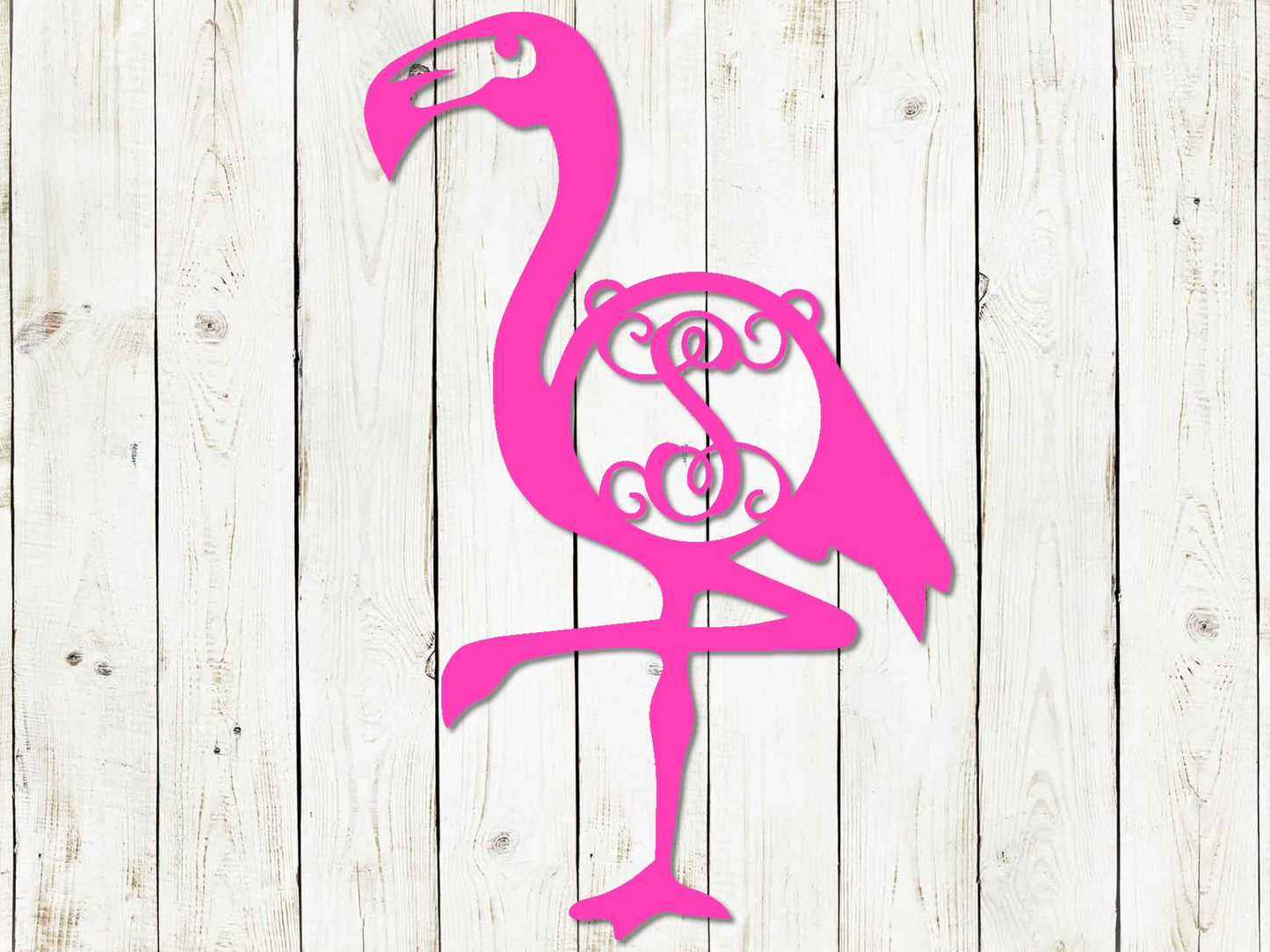Flamingo Monogram Door Hanger, Flamingo, Door Hanger, Metal Art, Metal Sign, Front Porch, Summer, Spring, Mothers Day Gift, Summer Decor