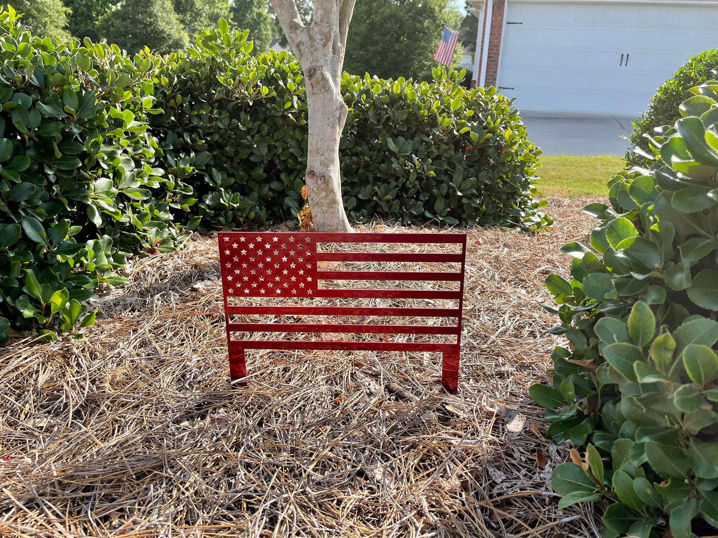 American Flag Metal Stake Sign, Metal Sign, Front Porch, Summer,4th of July, Patriotic, USA, Summer Yard Decor, America, American Flag