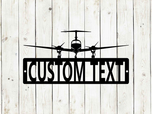 Airplane Custom Name Metal Sign, Plane Sign, Prop Plane, Airport, Kids Room Decor, Home Decor, Pilot, Aviation, Aviation Sign, Aviator